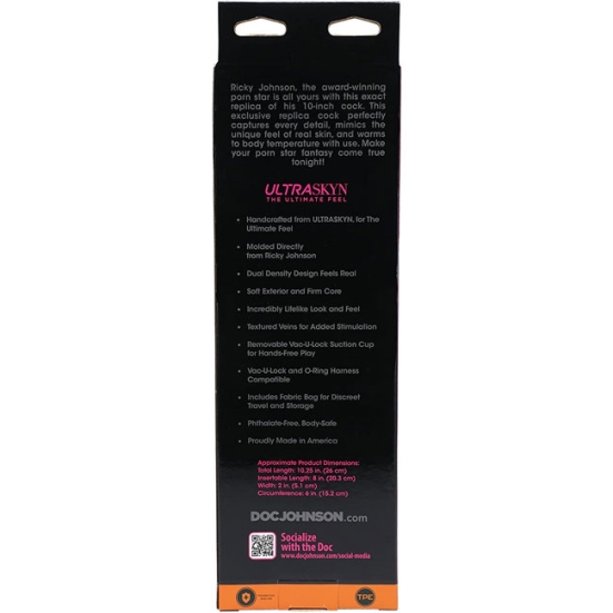 Фаллос Ricky Johnson 10" UltraSkyn